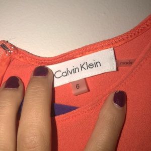 Orange Calvin Klein dress